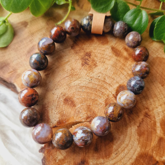 Pietersite 9mm Beaded Bracelet 