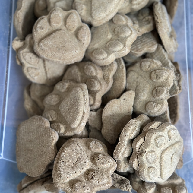 Peanut Butter Paw Biscuits