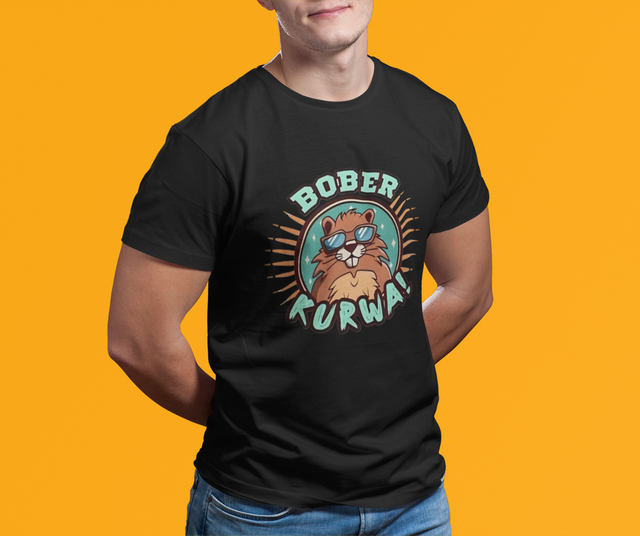 T-shirt męski Bober Kur#a