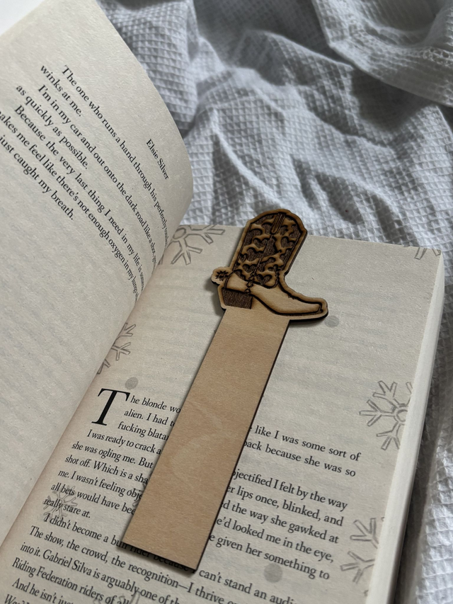 Cowboy Boot Wooden Bookmark | Perfect for Cowboy Romances