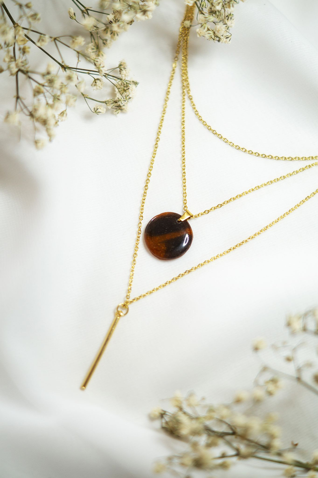 Collier triple - Zoé • en polymère