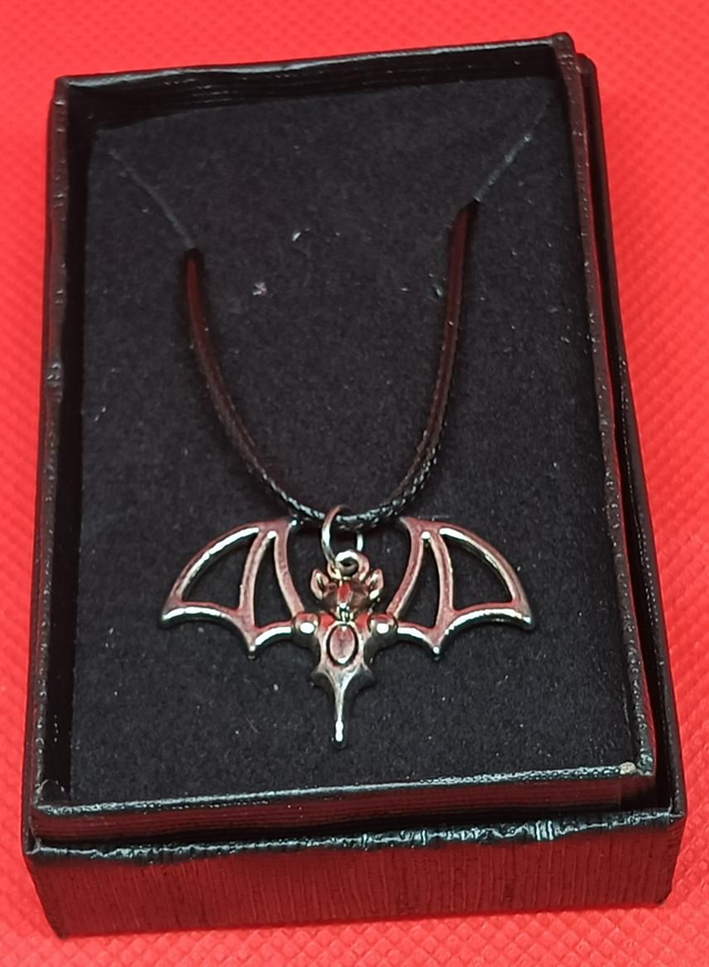Tibetan Silver Bat Pendant Necklace.