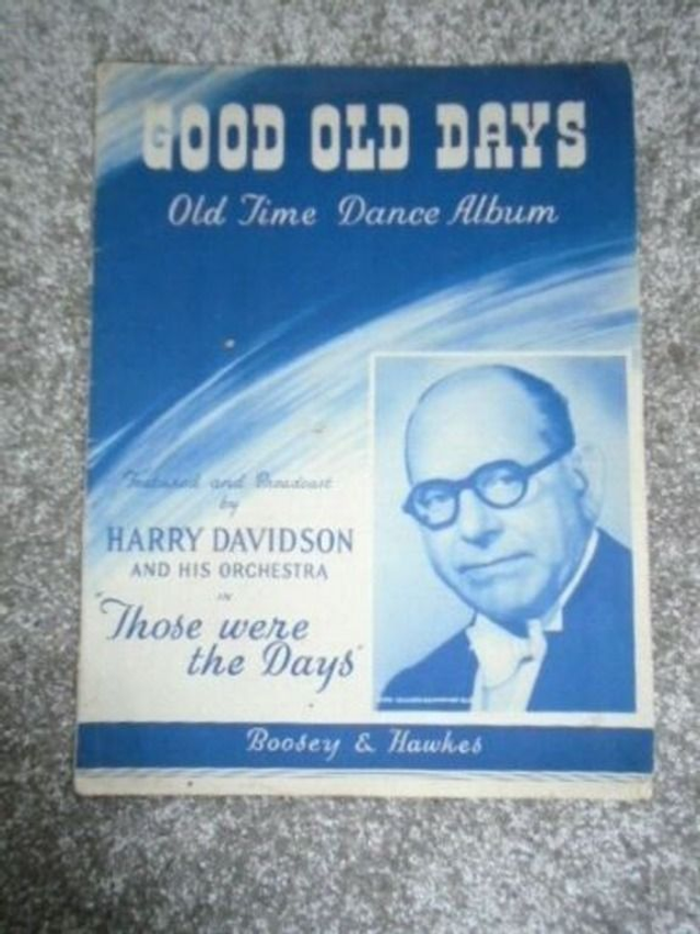 Good Old Days Old Time Dance Album Sheet Music Harry Davidson