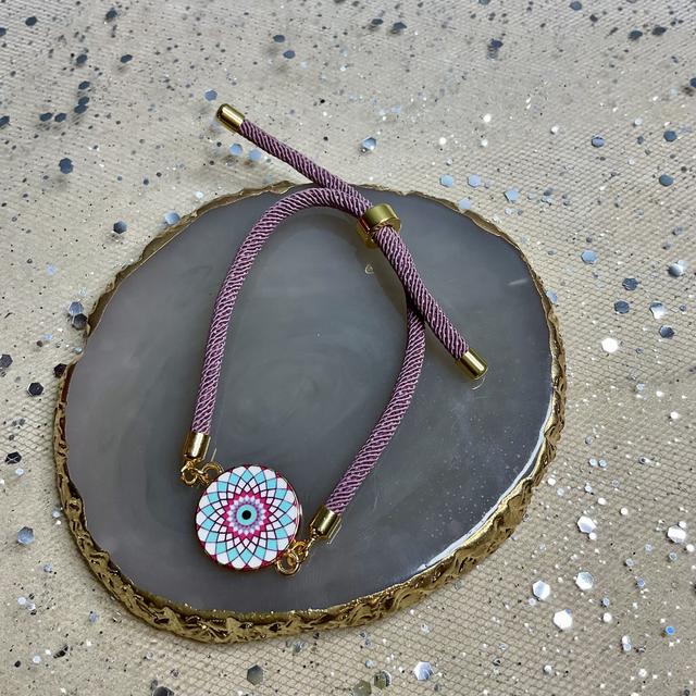 Handmade adjustable cord bracelets.