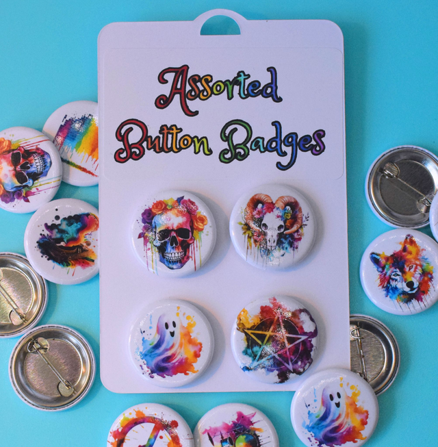 Pack of 4 Pin Badges