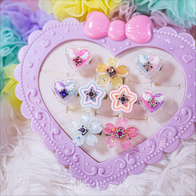 Bague Stimming Clicker Coeur Étoile Sakura