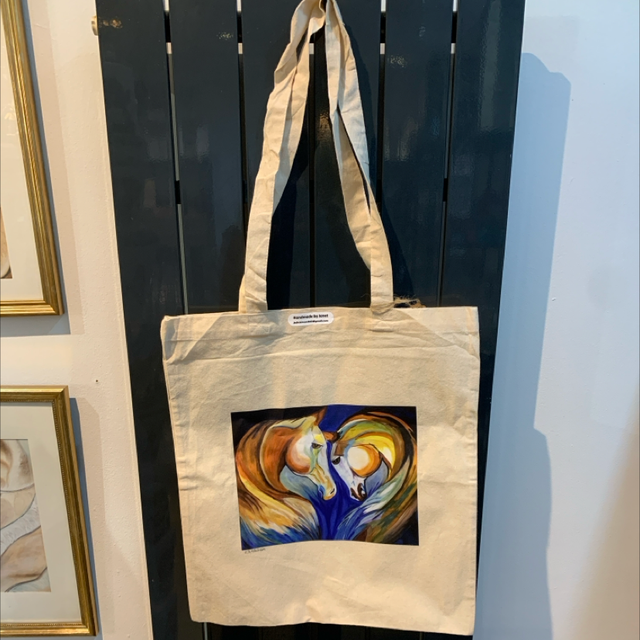 Two Horses Tote Bag 