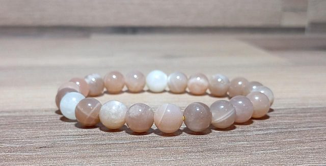 Bracelet Pierre de lune beige