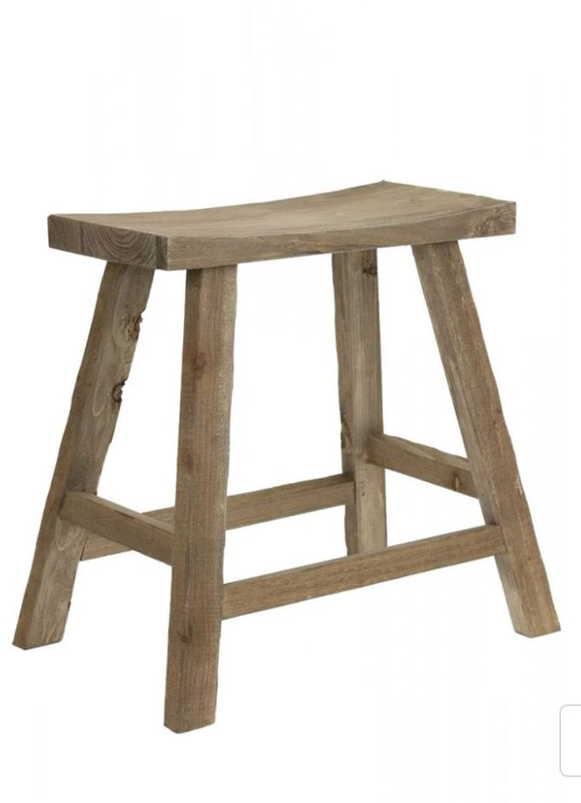 SANZA - natural wooden stool