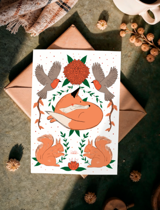 Renard et rouge gorges