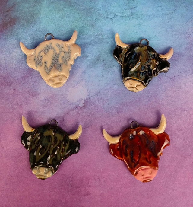 Highland Coo - Magnets, brooches, pendants