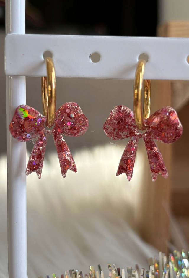 Pampilles ADELE - Roses pailletées 