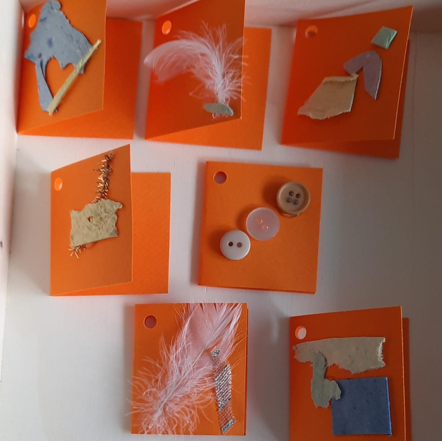 Namenskärtchen orange