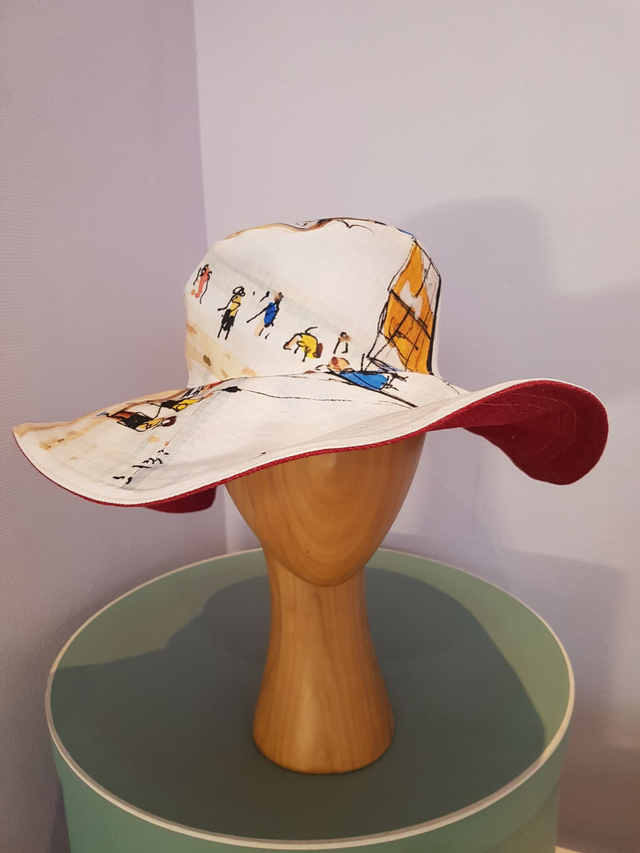 Capeline soleil Aquarelle "Ecole de voile"