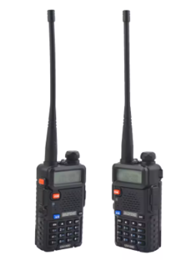 Baofeng UV-5R Portofoon 5W zwart met doos en accessoires 