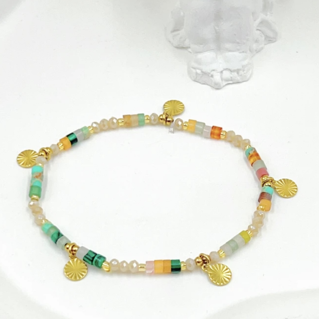 Bracelet perles multicolores