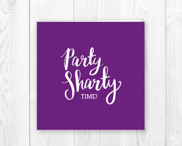 Party Sharty time card