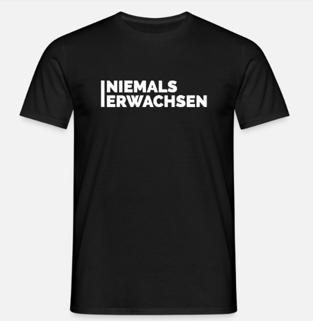 Niemals Erwachsen - Organic T-Shirt Herren