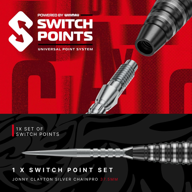 Red Dragon Steeldarts Jonny Clayton RD-Pro Switch Point 90% Tungsten