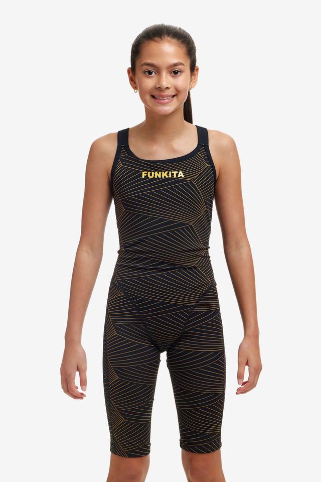 GIRL&#039;S FUNKITA GOLD WEAVER FAST LEGS ONE PIECE
