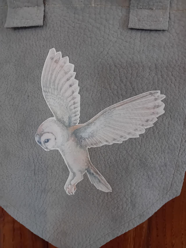 Mini blason "Chouette en vol"