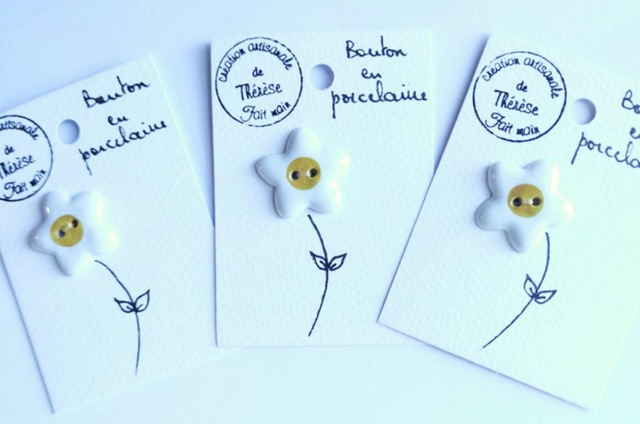 Bouton fleur blanche 