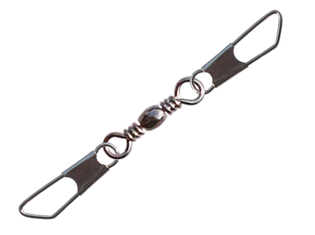 BARREL SWIVEL WITH DOUBLE SAFETY SNAP STUCKI FISHING