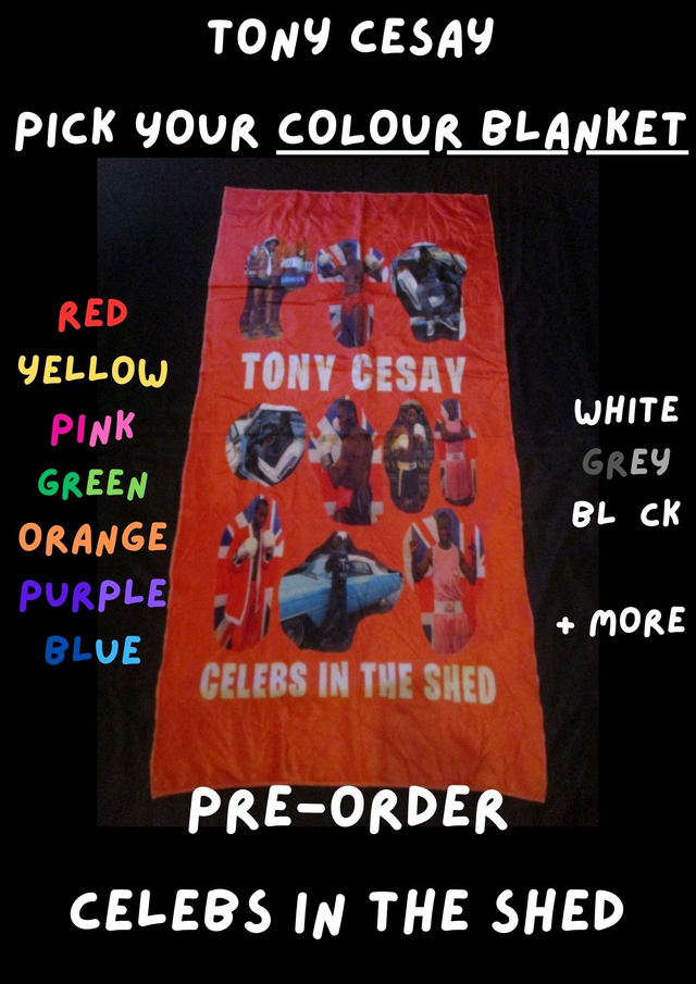 Tony Cesay ABA Champion Boxer Picture Blanket (WHITE Bubble Logo)(75cm x 150cm) PRE-ORDER