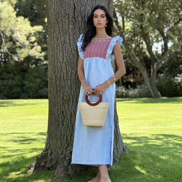 2.2 Vestido Lino azul 