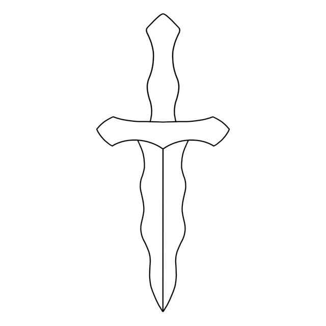 Vitrail Dague à personnaliser