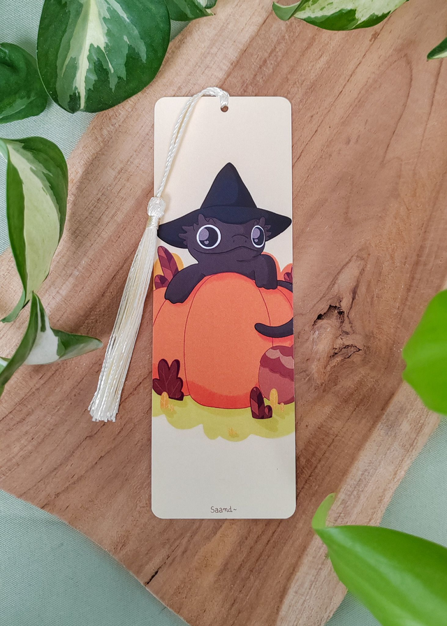 Marque-pages - Gecko à crête d'Halloween