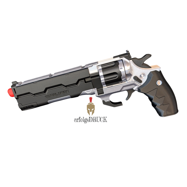 CP - Malorian Overture Revolver - detailed Prop [+ Bauanleitung] | passend für Cyberpunk Cosplay | 3D Druck | Replikat Replica | Spielzeug Fan-Art