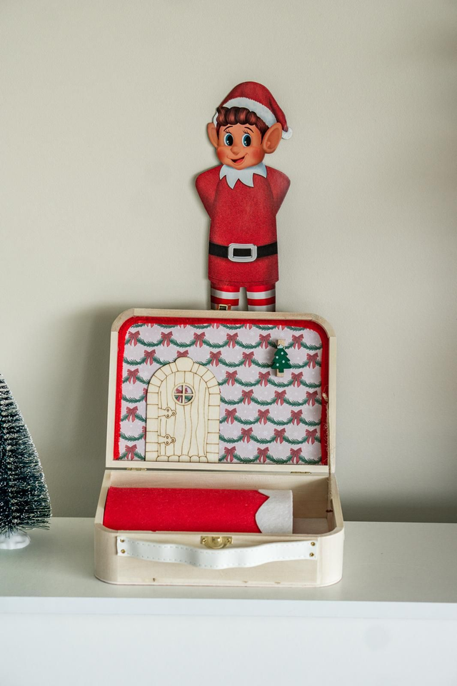 Mini valise magique - motif guirlandes de Noël