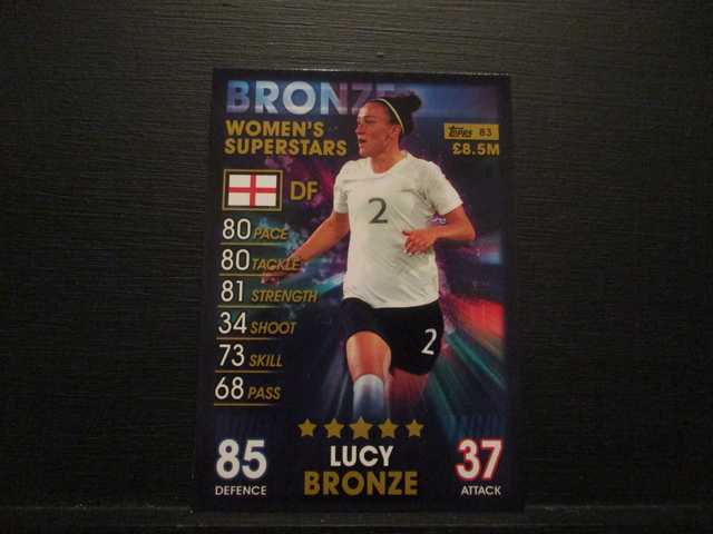 Lucy Bronze - Women's Superstars Match Attax 101 Original Trading Card