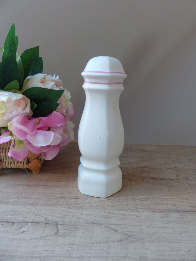 Sucrier Saupoudreuse en Céramique Décor Kiosque Marchande de Fruits Vintage Décoration bar, bistrot, crêperie, cuisine, salon de thé