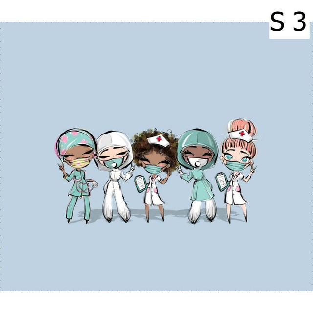 Panneau Infirmières en Polyester - 30x30cm  