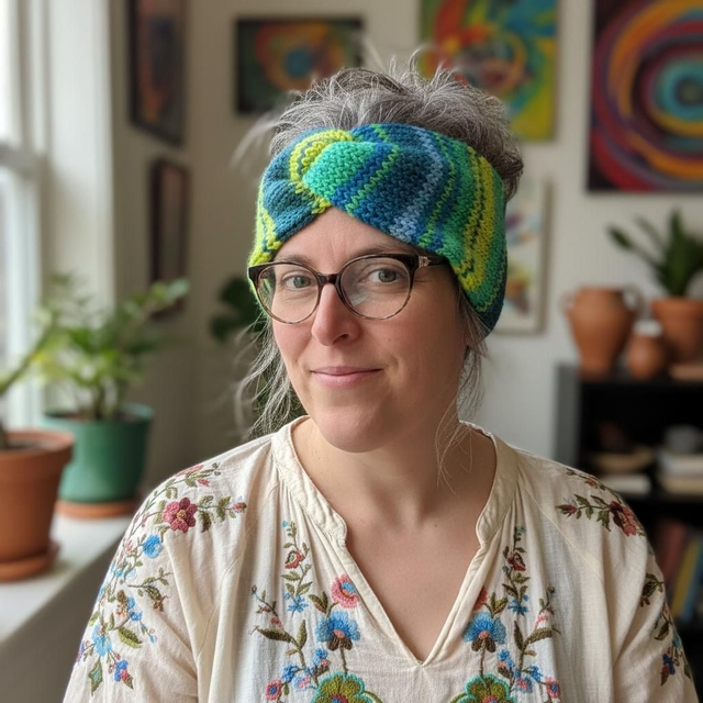 Bandeau tricot croisé 