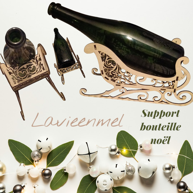 Support bouteille bois 