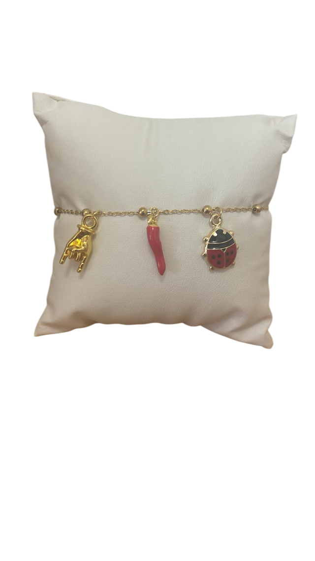 BRACCIALE CORNO COCCINELLA