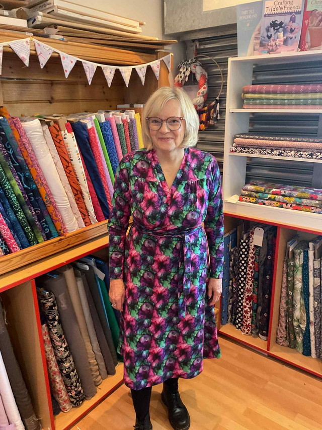 Emerald Floral Fusion Cotton Lycra Jersey