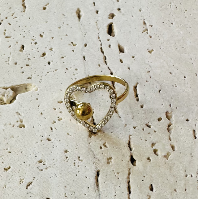 Ring hart goud 