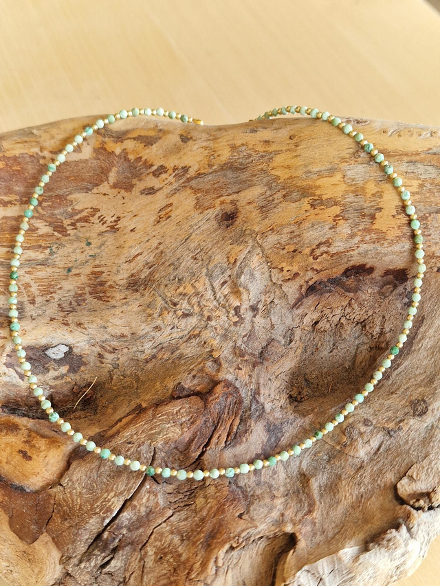 Collier Stone & Steel amazonite du pérou