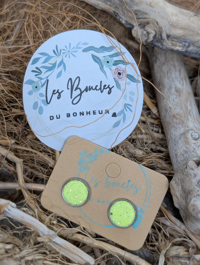 Puces jaune paillettes (pu012)