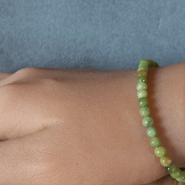 Bracelet ajustable en Jade vert