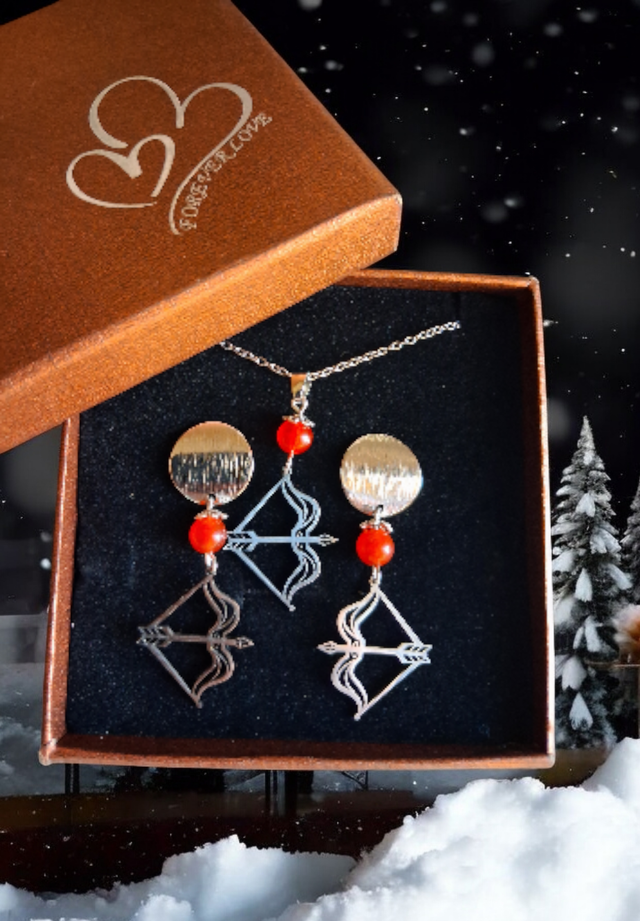 Parure bijoux (collier + boucles d’oreilles)