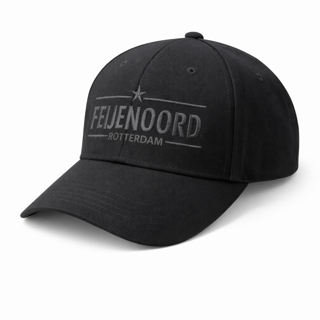 Feijenoord Rotterdam Cap - Zwart ster logo - Zwart