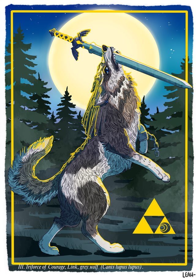 Zelda Link loup - FOIL DORÉ 