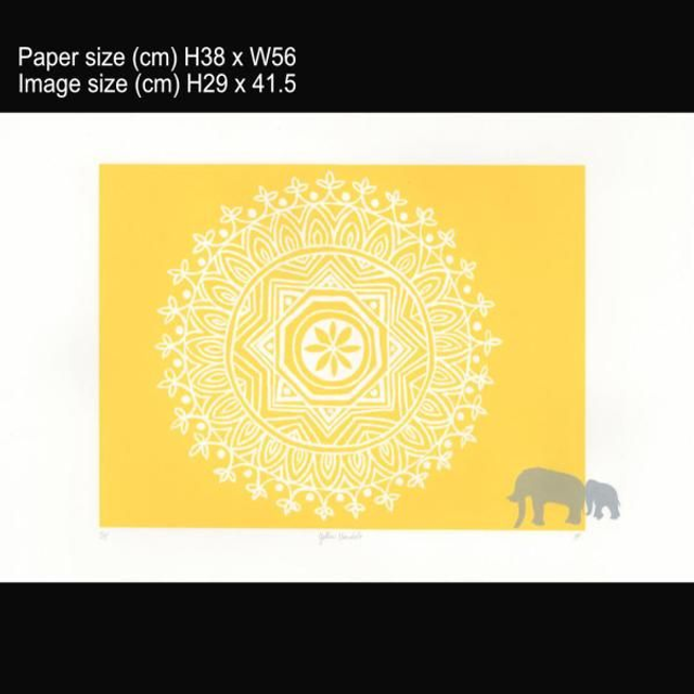 Yellow Mandala, screenprint