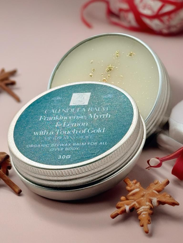 Calendula Balm (30g) - Frankincense, Myrrh &amp; Lemon...and a touch of gold!