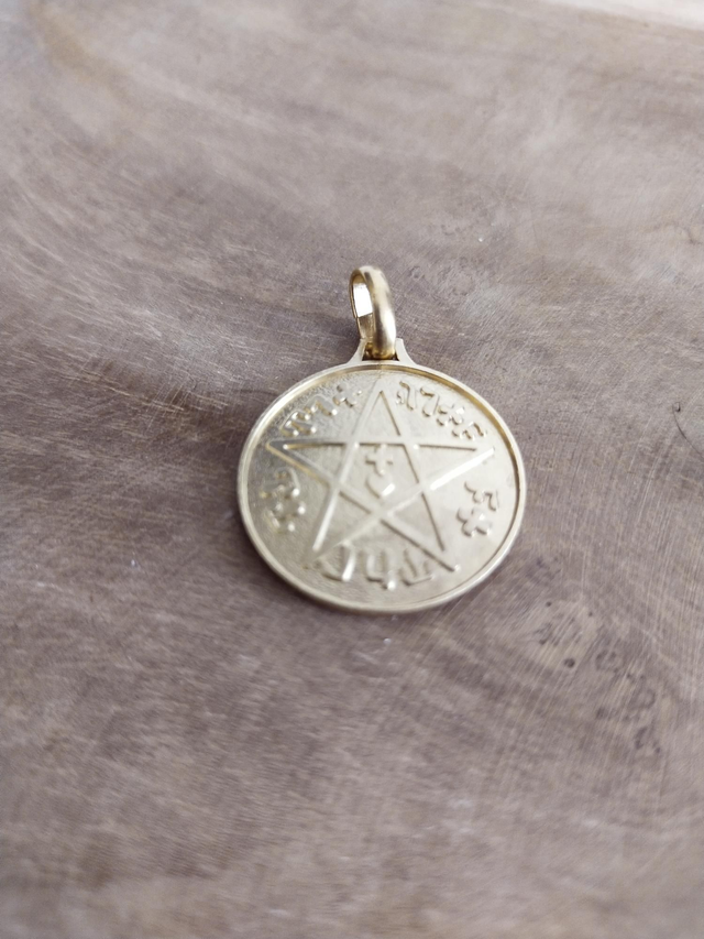 Médaille Sceau de Salomon Métal Doré 23mm